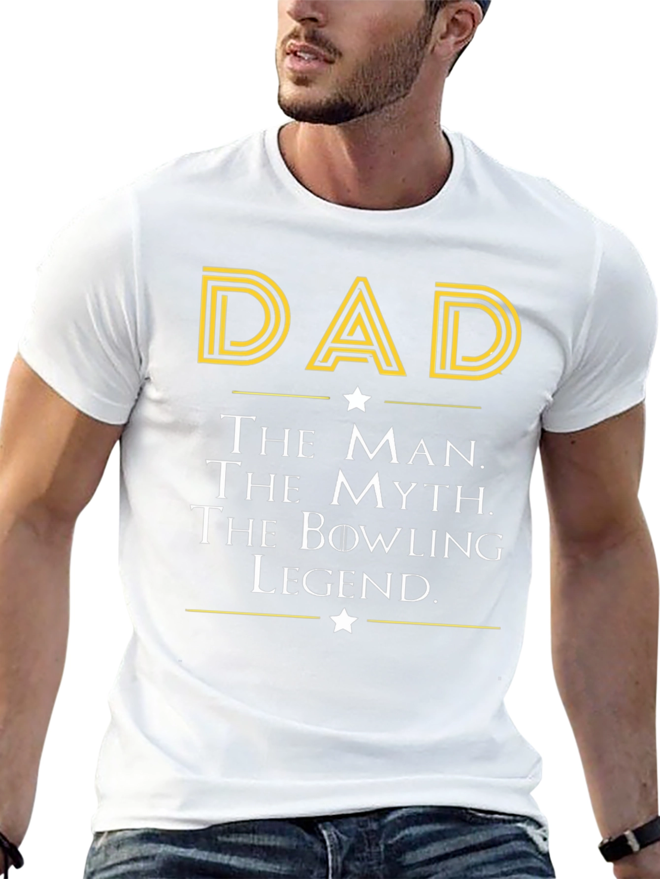 Dad The Man The Myth The Bowling Legend Black T-Shirt