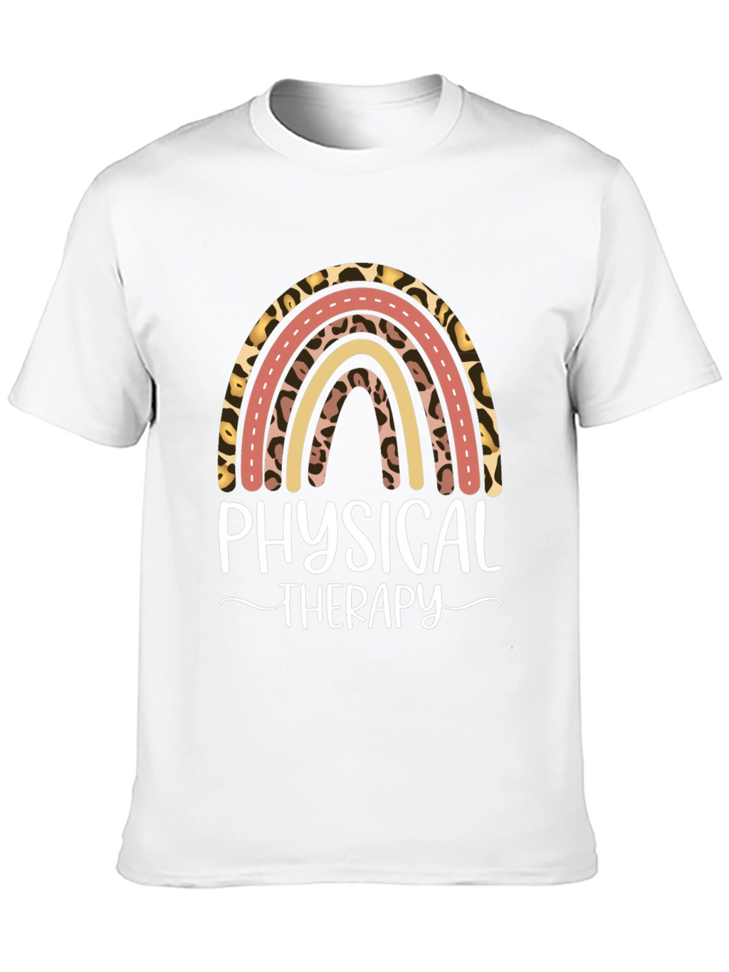 Physical Therapy Leopard Rainbow T-Shirt