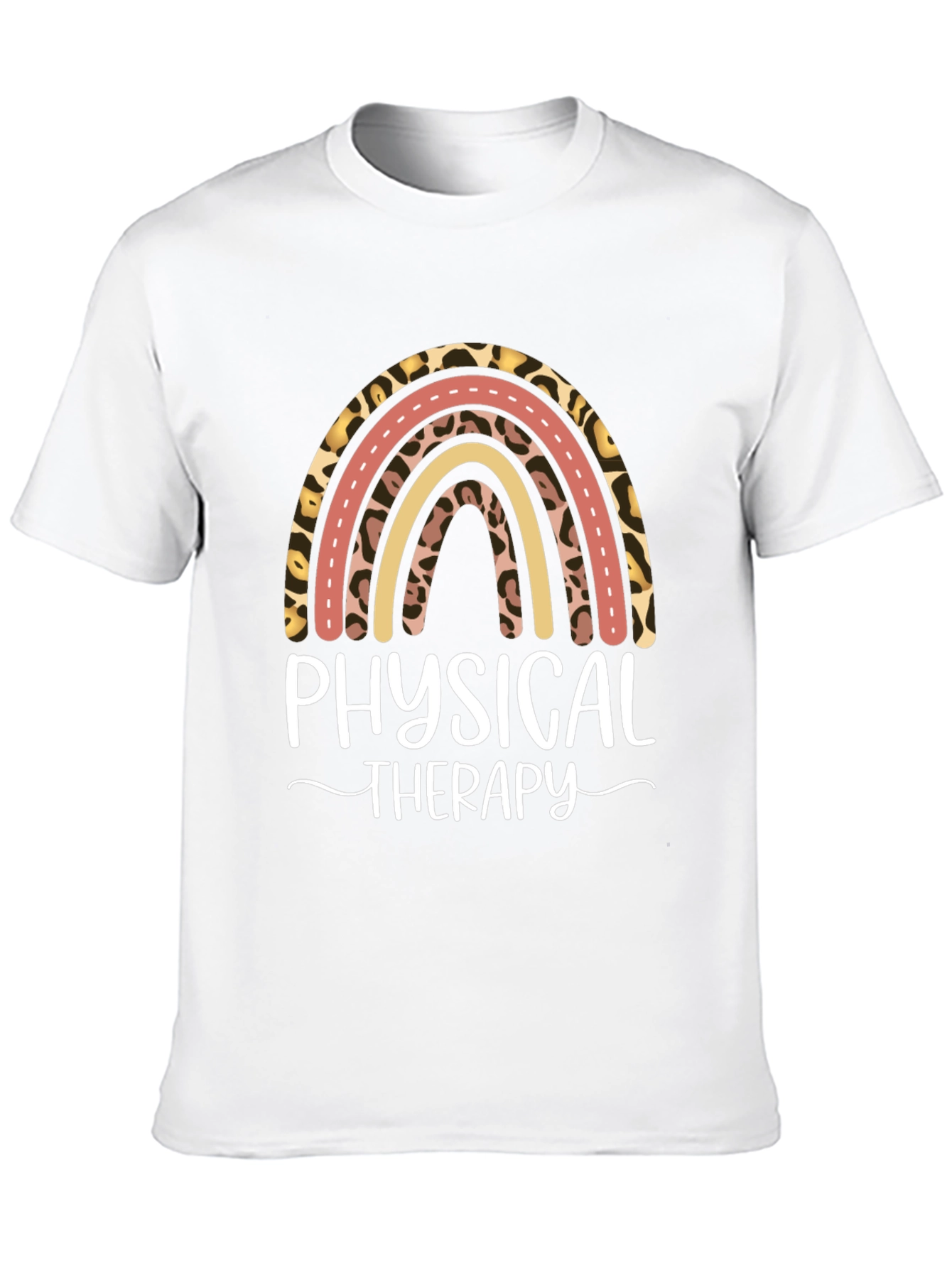 Physical Therapy Leopard Rainbow T-Shirt
