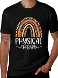 Physical Therapy Leopard Rainbow T-Shirt
