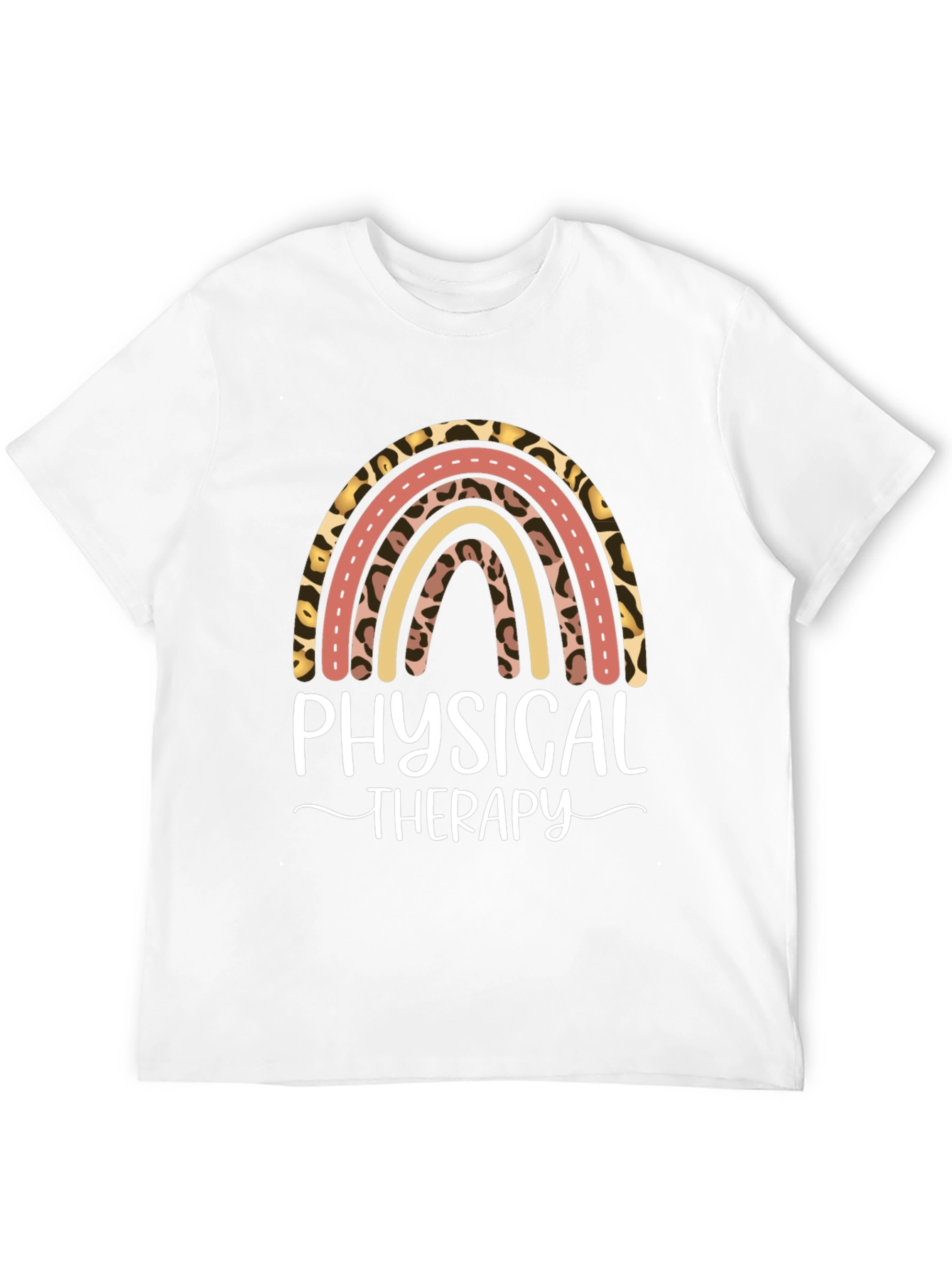 Physical Therapy Leopard Rainbow T-Shirt