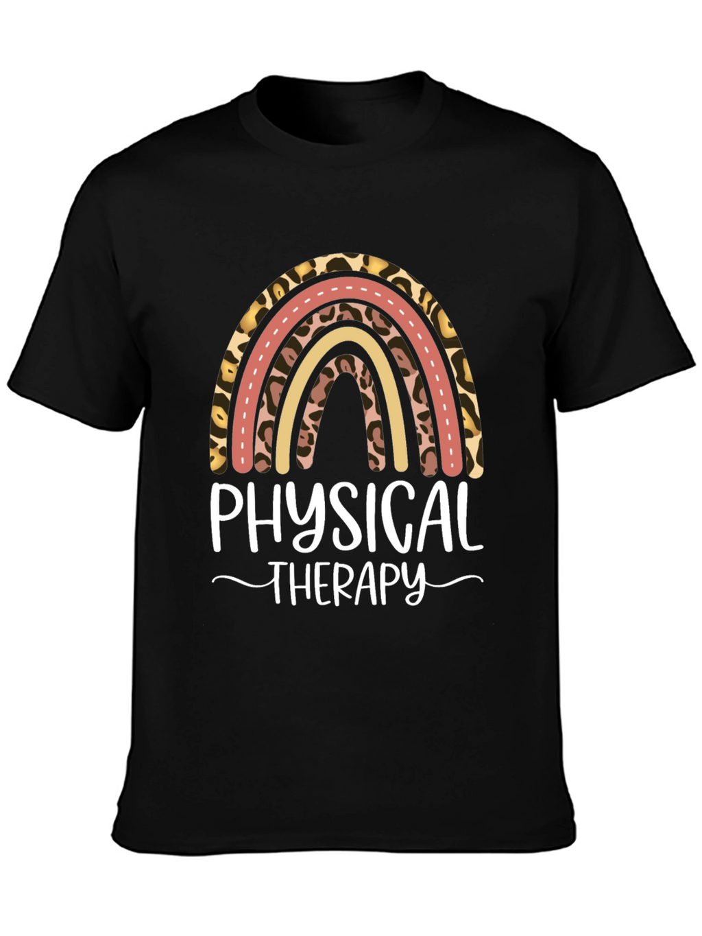 Physical Therapy Leopard Rainbow T-Shirt