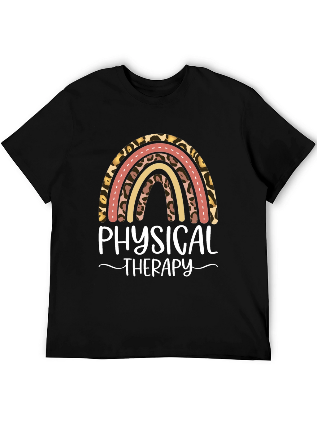 Physical Therapy Leopard Rainbow T-Shirt