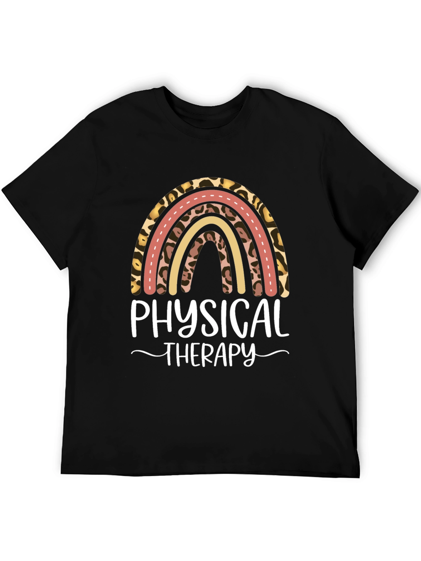 Physical Therapy Leopard Rainbow T-Shirt