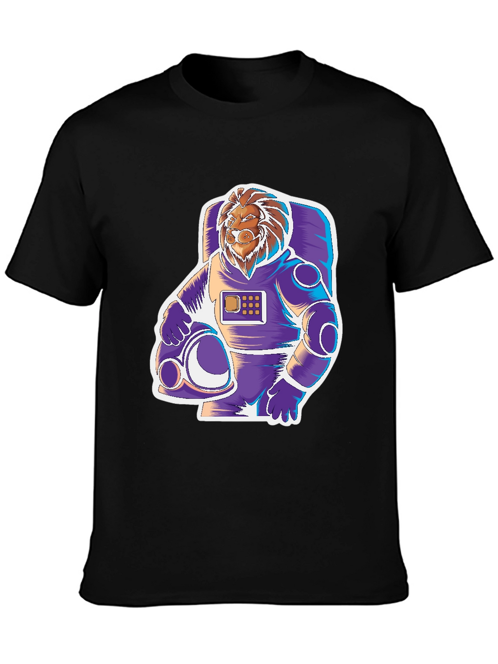 Lion Astronaut Graphic Tee - Space Explorer