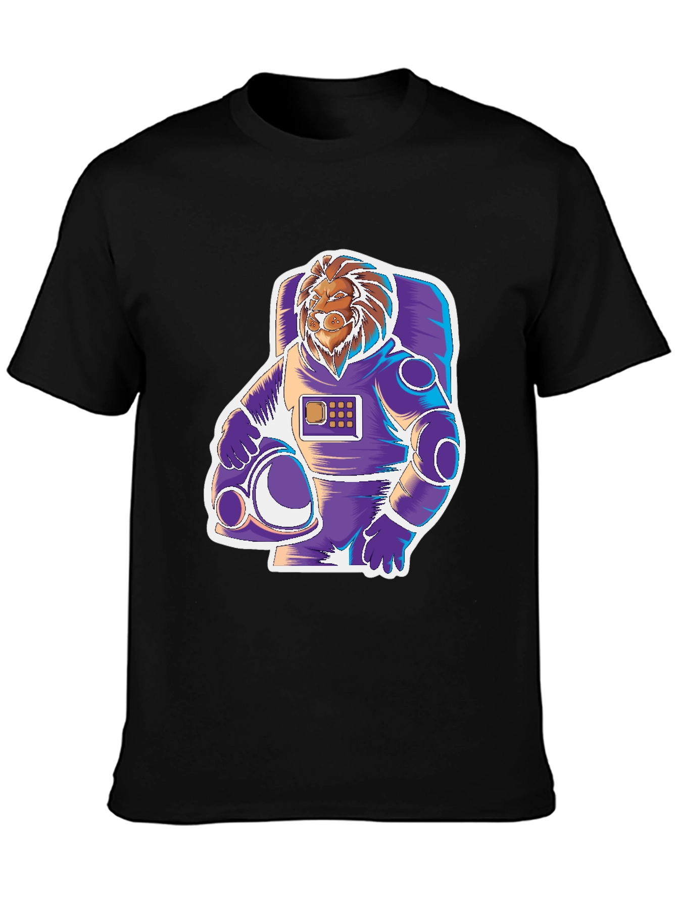 Lion Astronaut Graphic Tee - Space Explorer