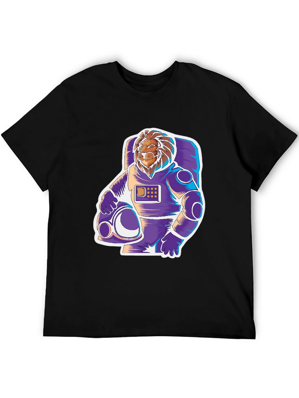 Lion Astronaut Graphic Tee - Space Explorer