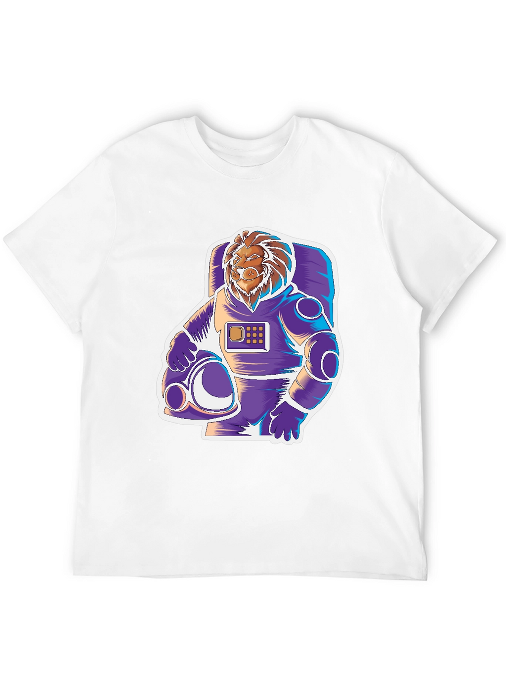 Lion Astronaut Graphic Tee - Space Explorer