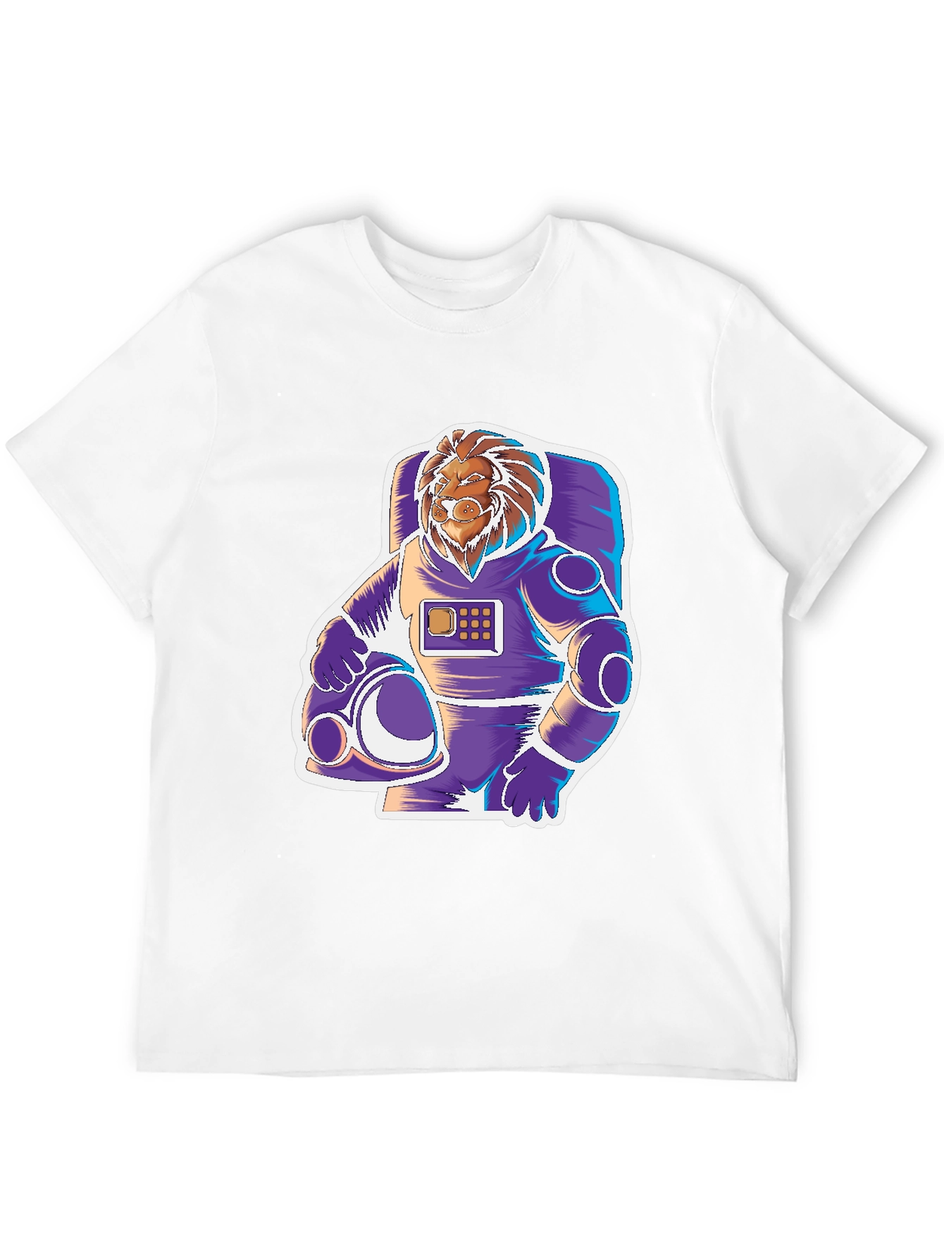 Lion Astronaut Graphic Tee - Space Explorer