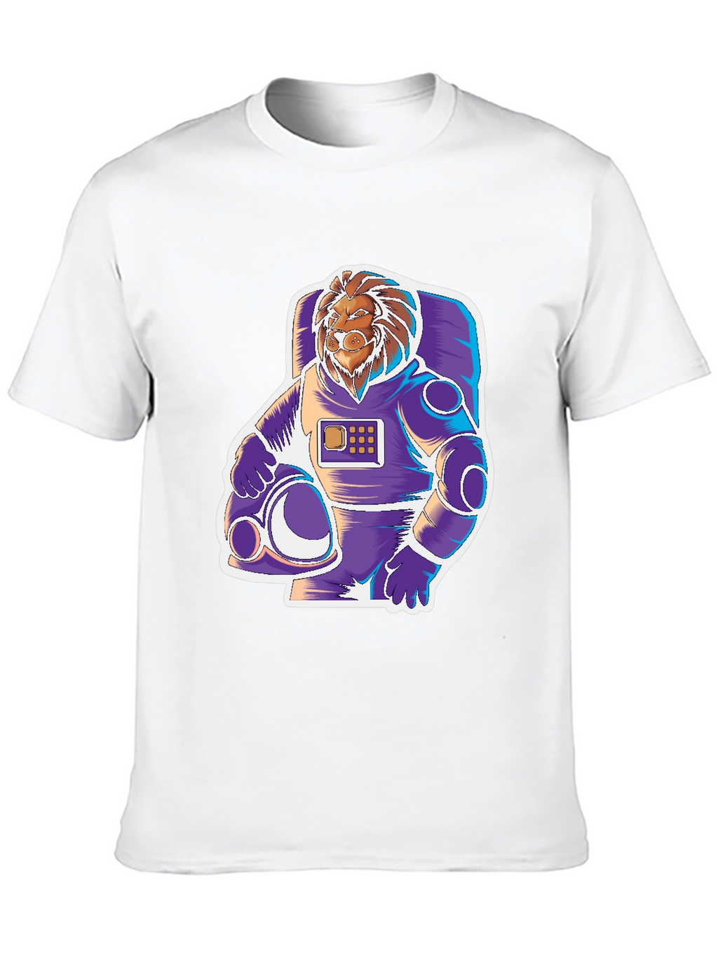 Lion Astronaut Graphic Tee - Space Explorer