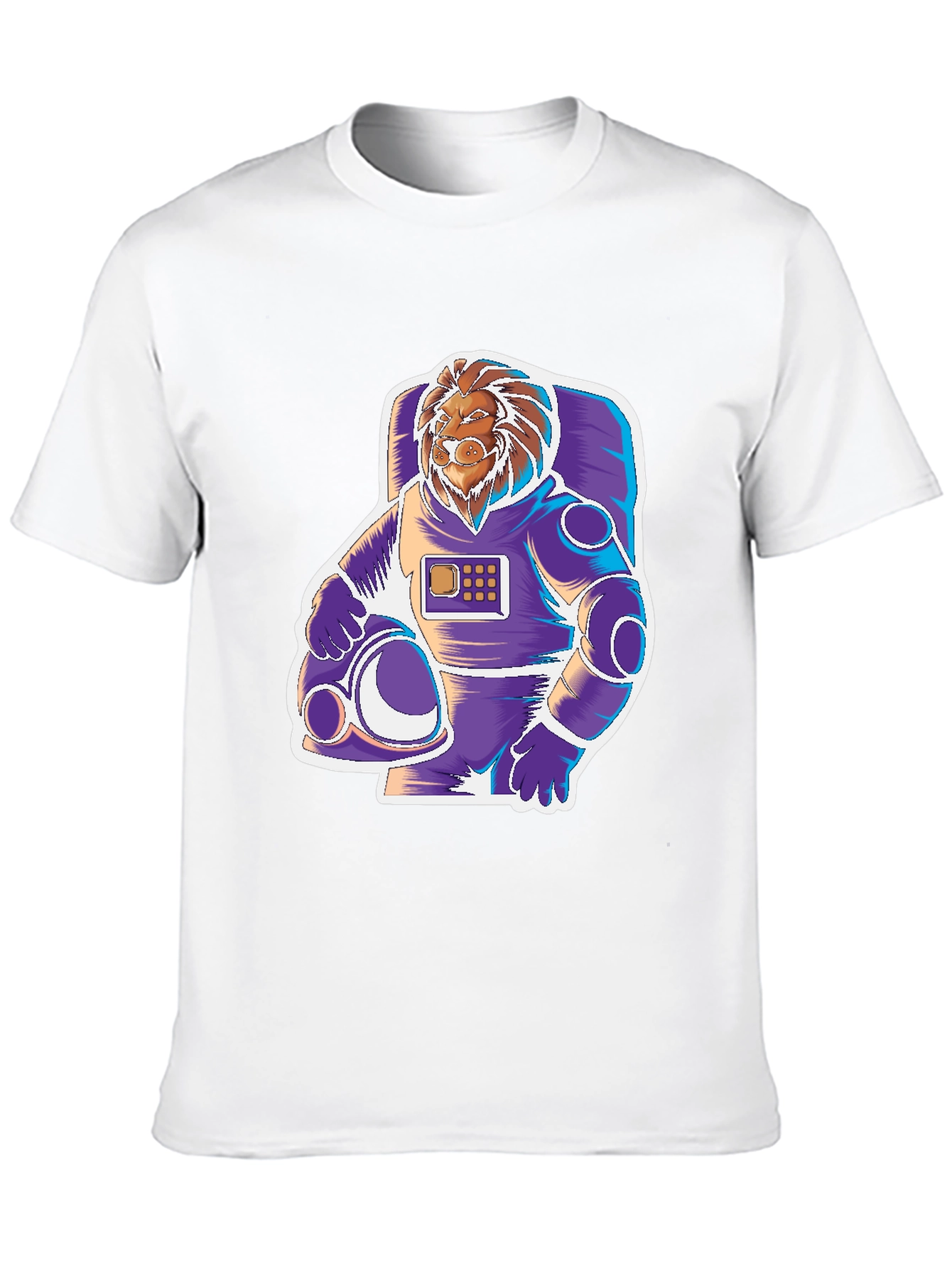 Lion Astronaut Graphic Tee - Space Explorer