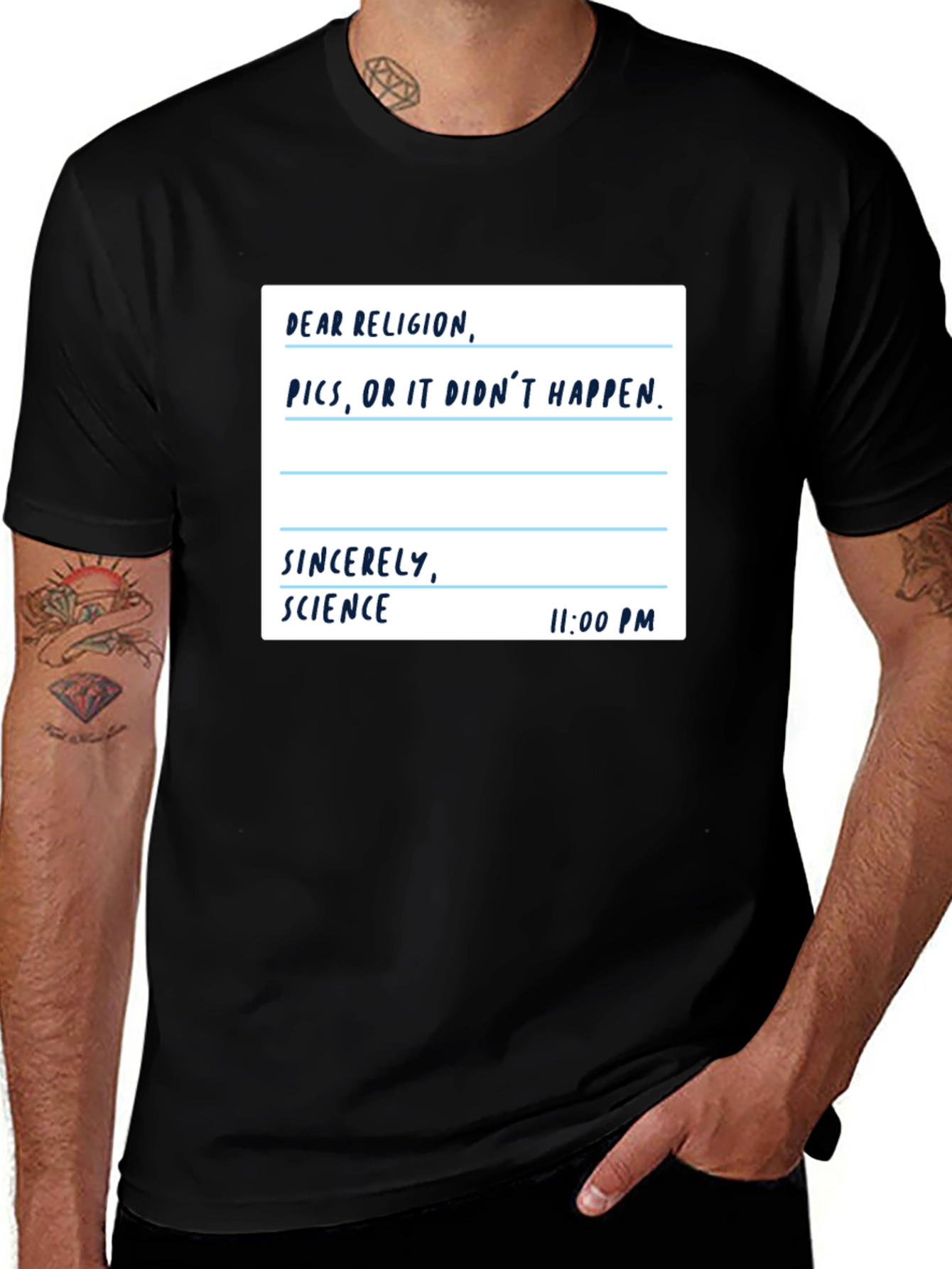 Science vs Religion T-Shirt: Pictures or It Didnt Happen