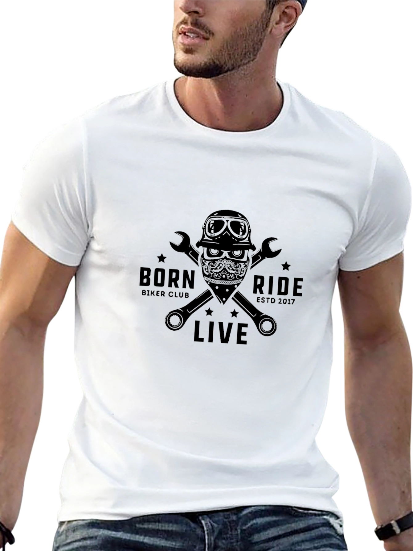 Born to Ride Biker Club T-Shirt