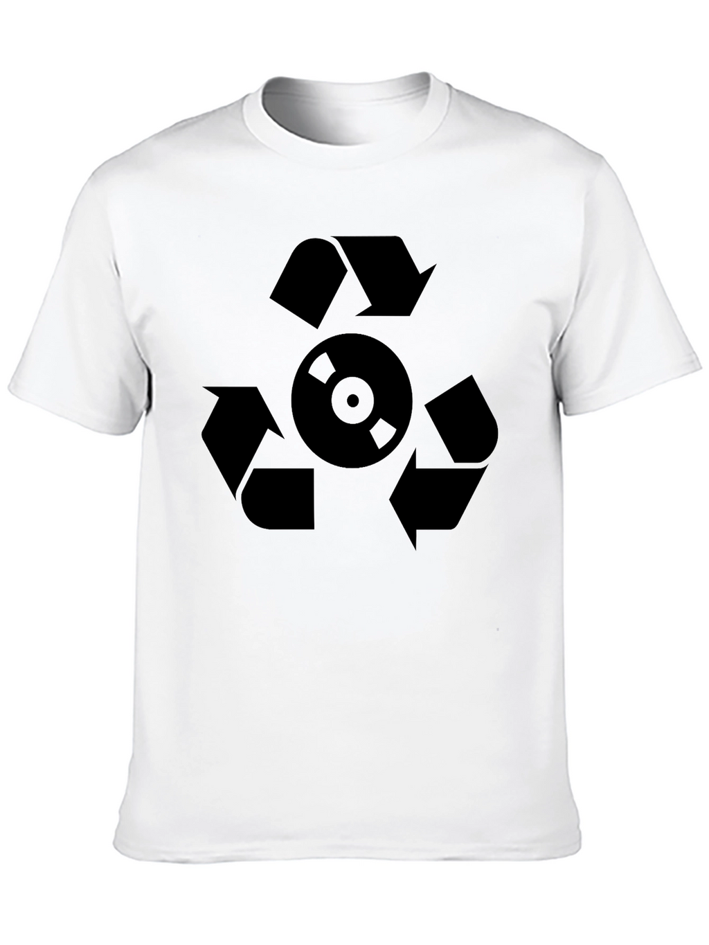 Recycle Music Graphic Black T-Shirt