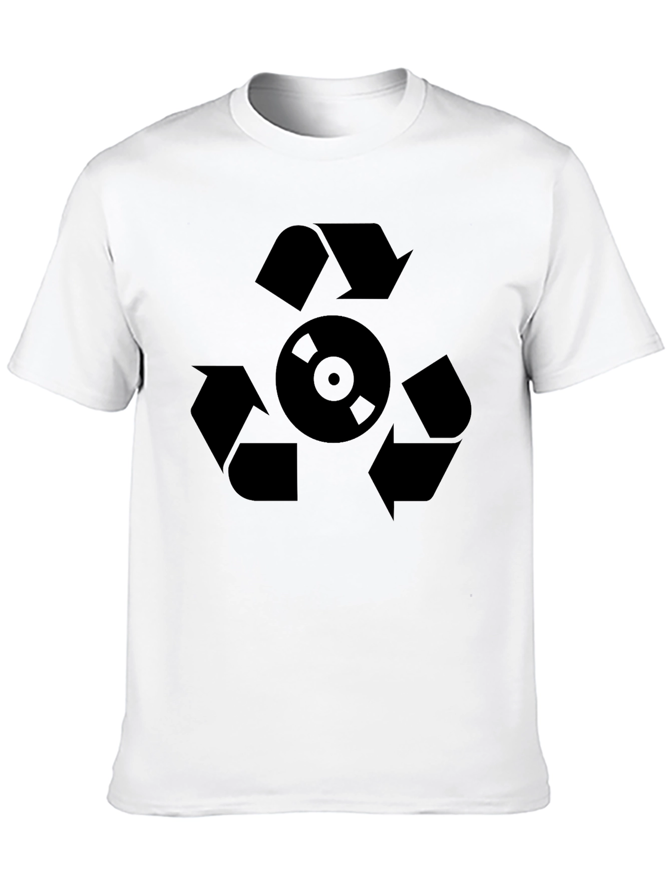 Recycle Music Graphic Black T-Shirt