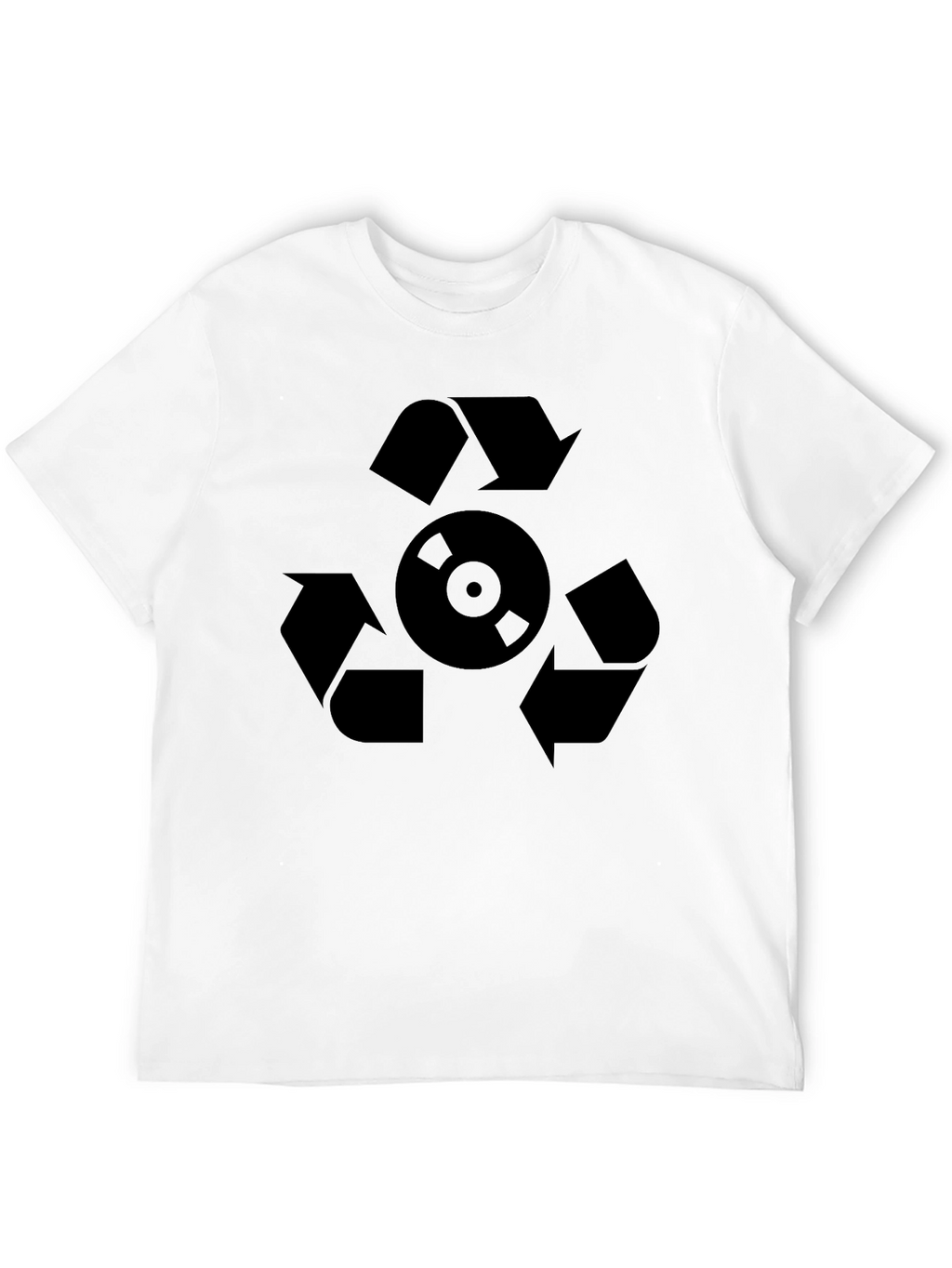 Recycle Music Graphic Black T-Shirt