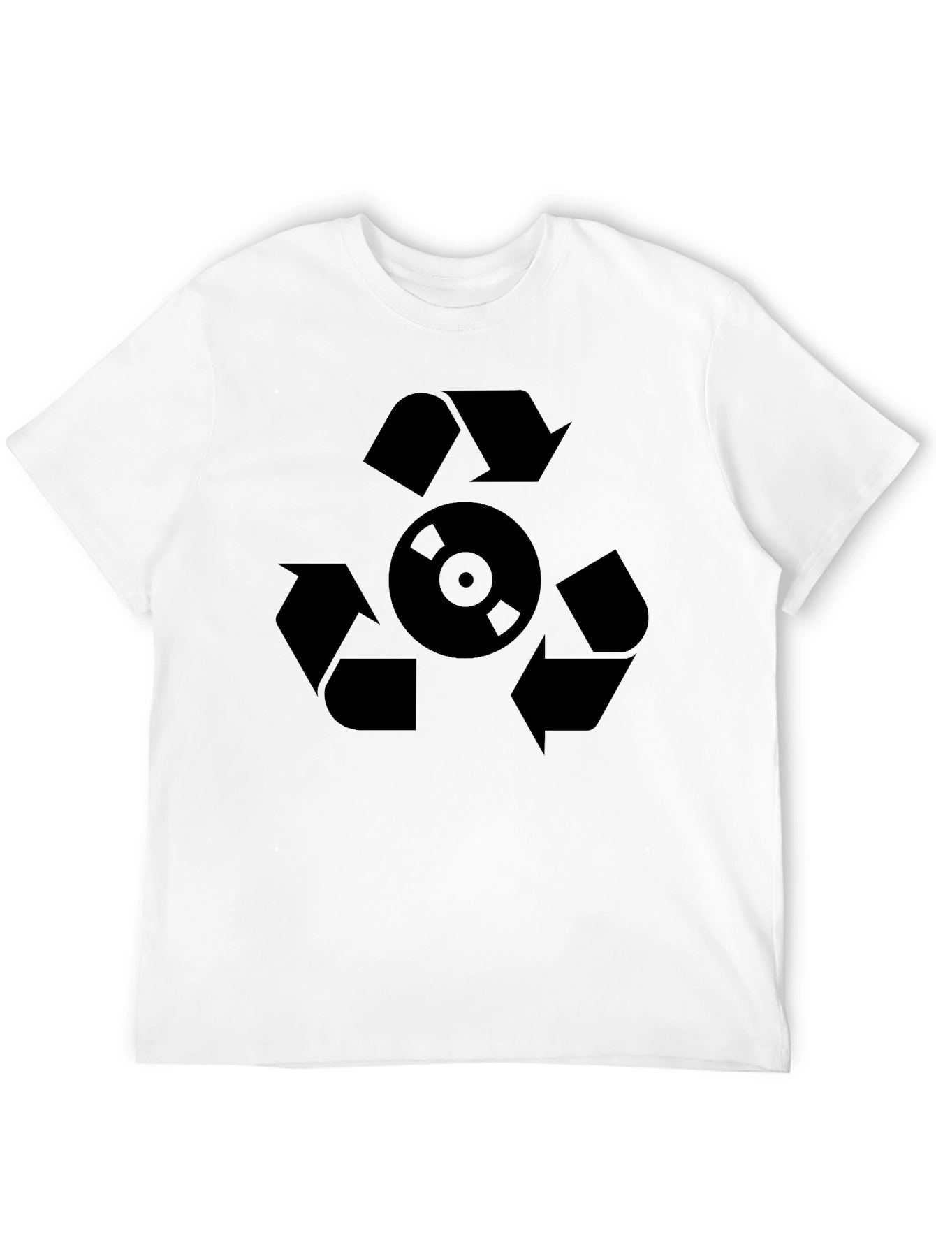 Recycle Music Graphic Black T-Shirt