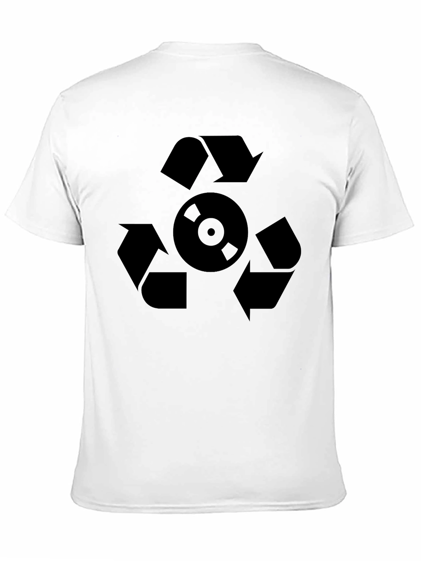 Recycle Music Graphic Black T-Shirt