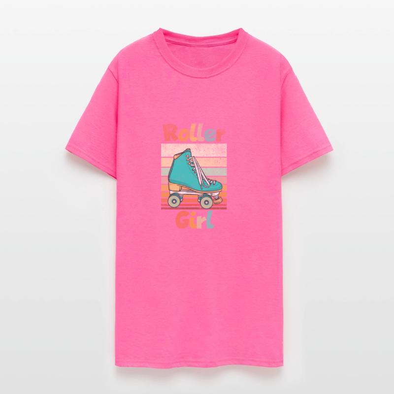 Roller Girl Skater Skating Lovers Funny Retro Vint