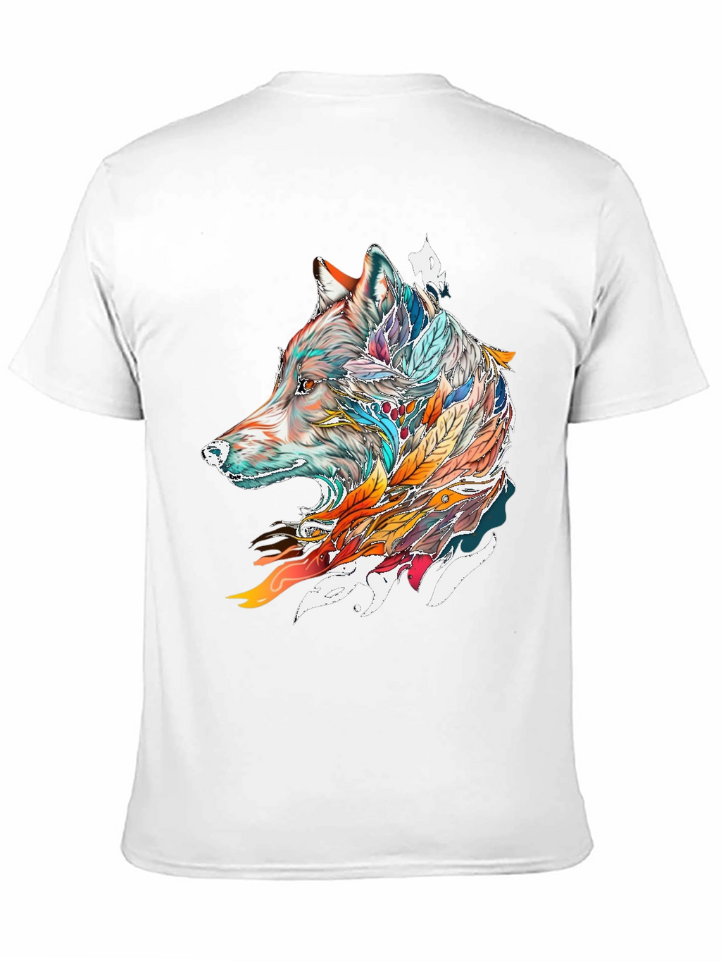 Wolf Feather Graphic Tee - Mens Black T-Shirt