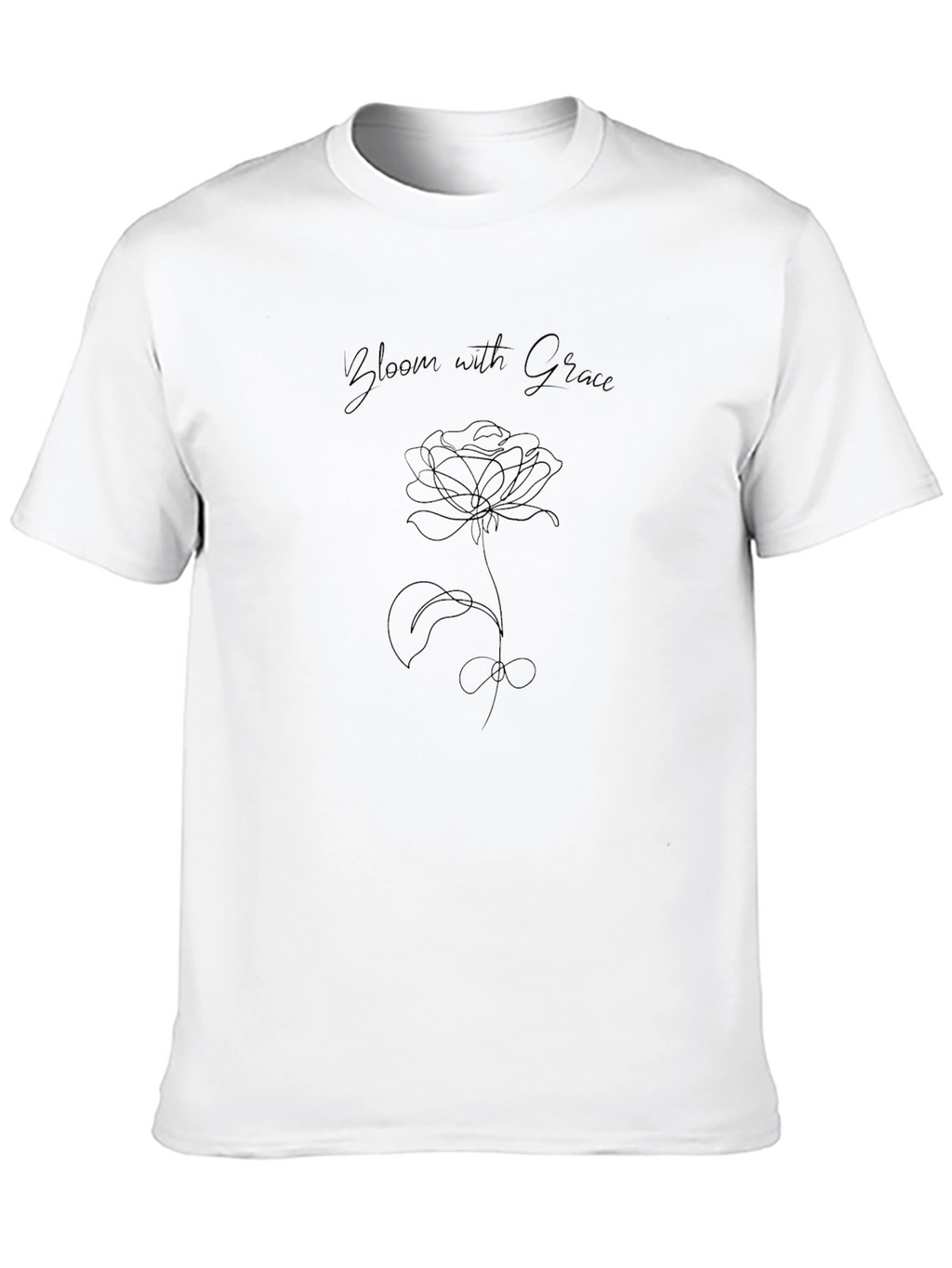 Bloom with Grace Black T-Shirt