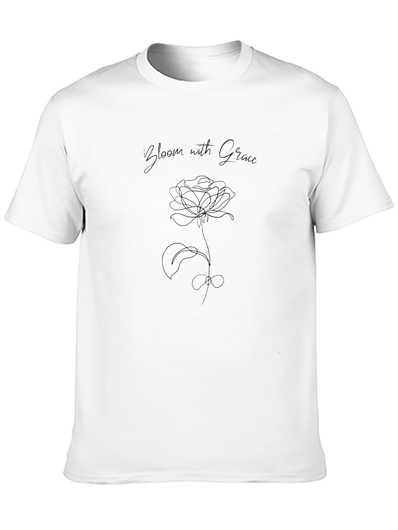 Bloom with Grace Black T-Shirt