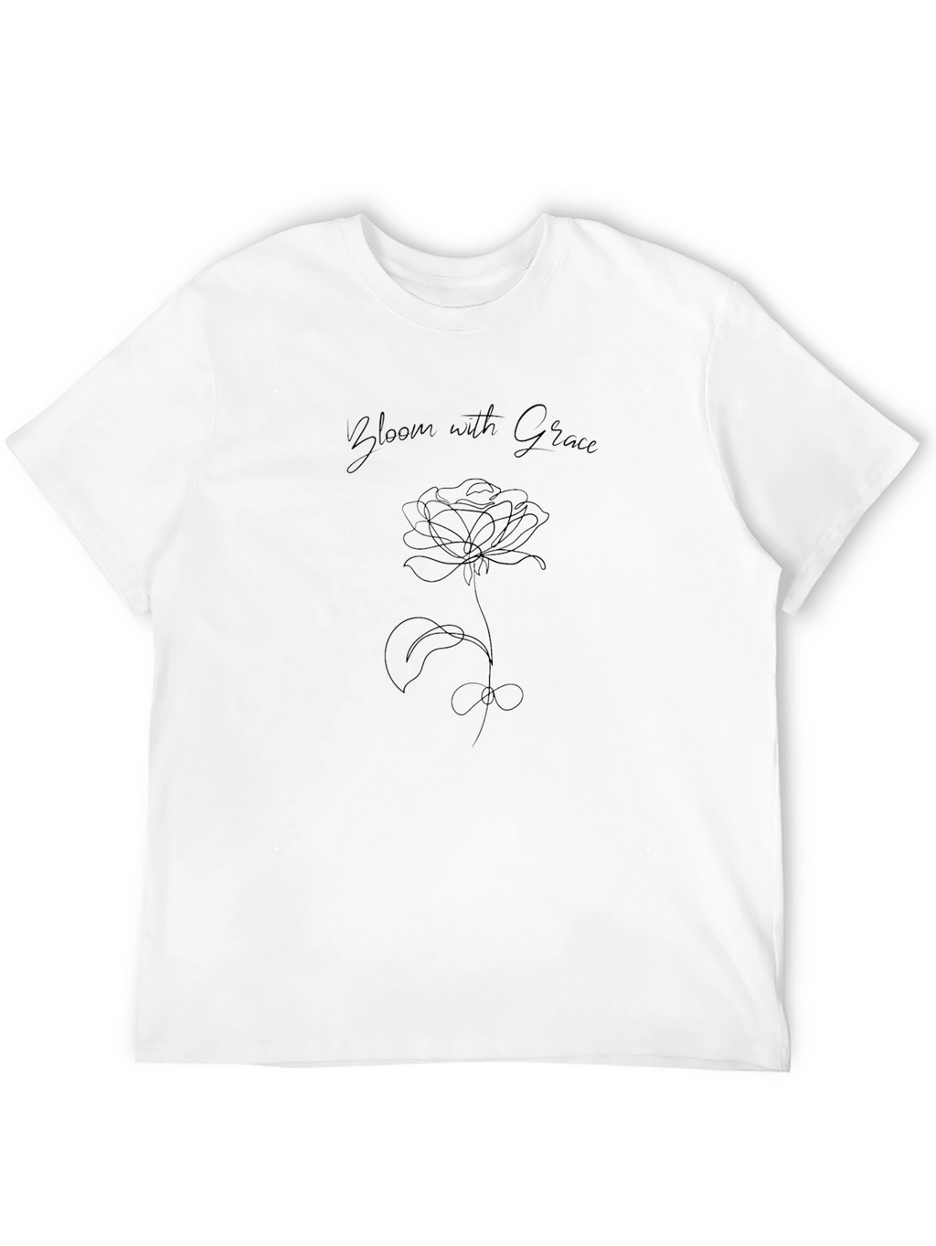 Bloom with Grace Black T-Shirt