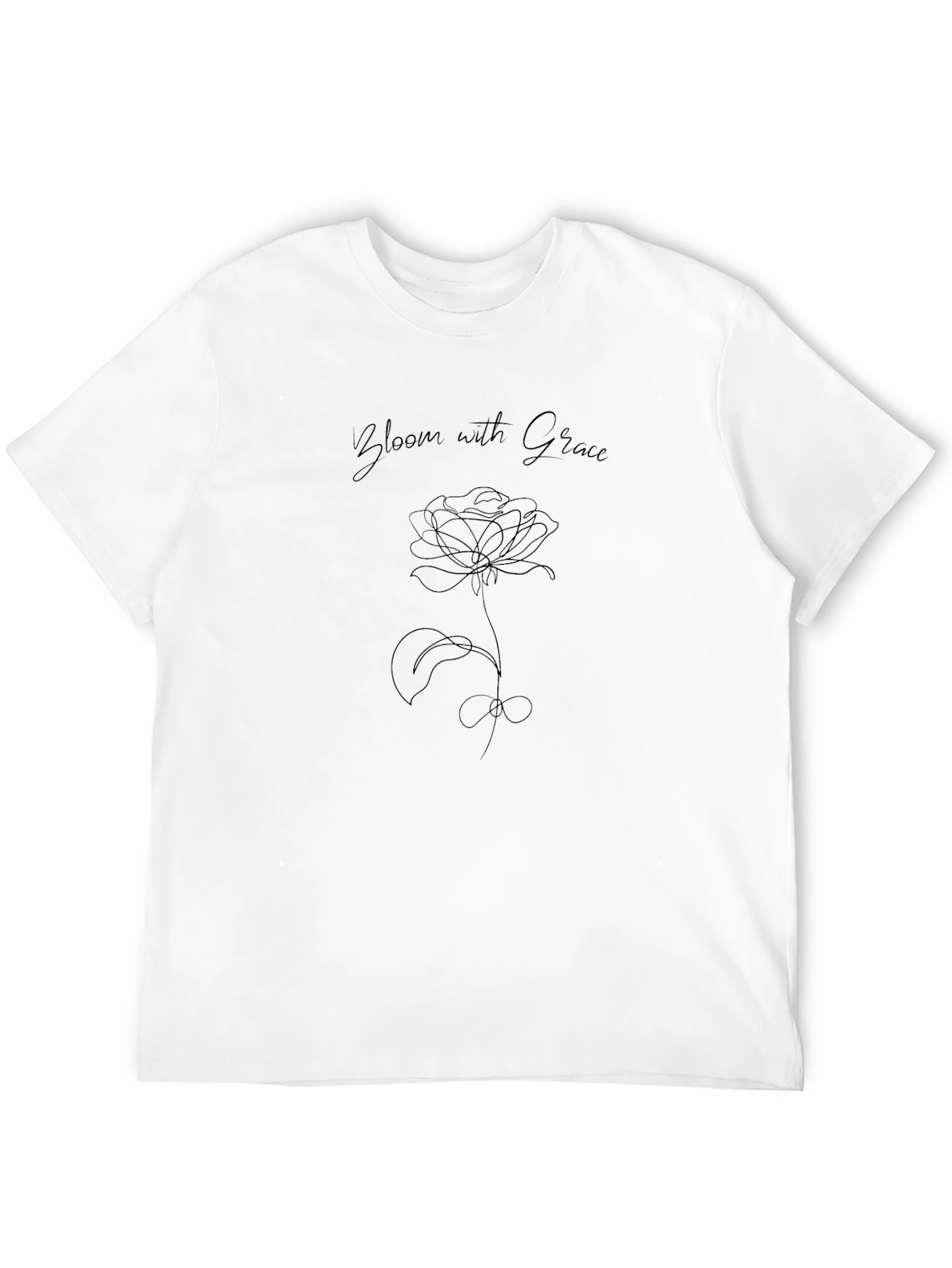 Bloom with Grace Black T-Shirt