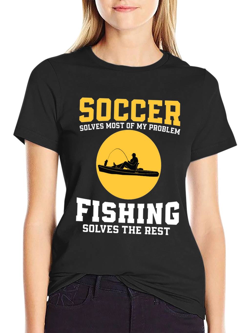Soccer & Fishing Solves Problems T-Shirt