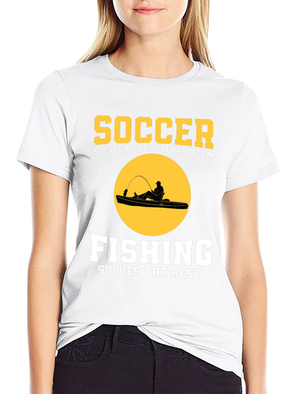 Soccer & Fishing Solves Problems T-Shirt