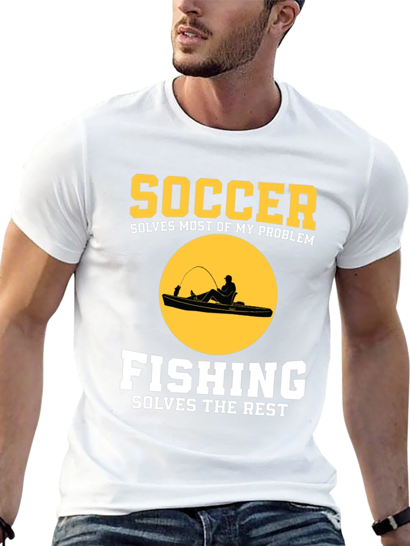 Soccer & Fishing Solves Problems T-Shirt