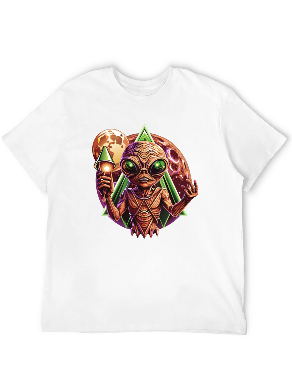 Alien Invasion Graphic Tee - Black Cotton T-Shirt