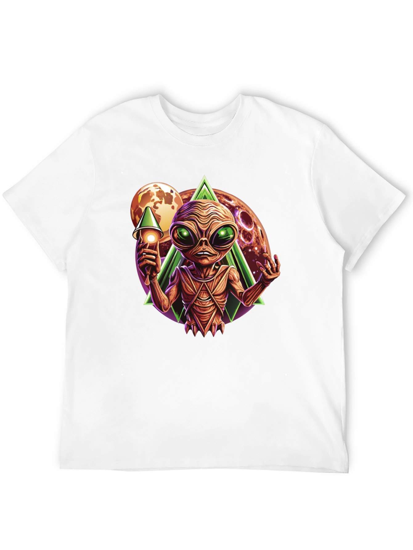 Alien Invasion Graphic Tee - Black Cotton T-Shirt