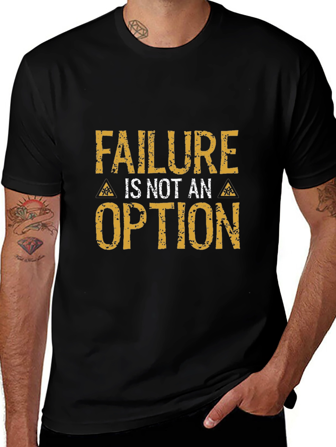 Failure is Not an Option Black Graphic T-Shirt