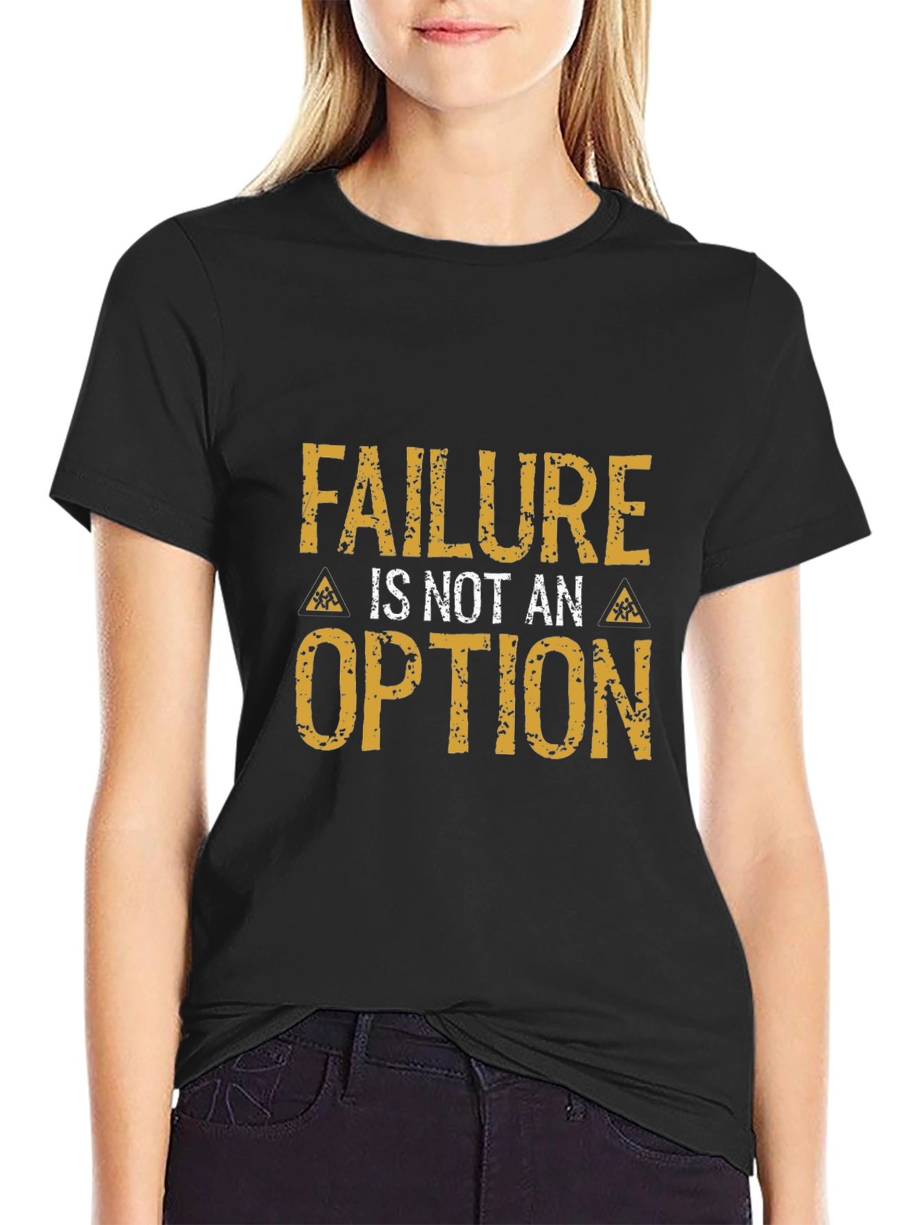 Failure is Not an Option Black Graphic T-Shirt