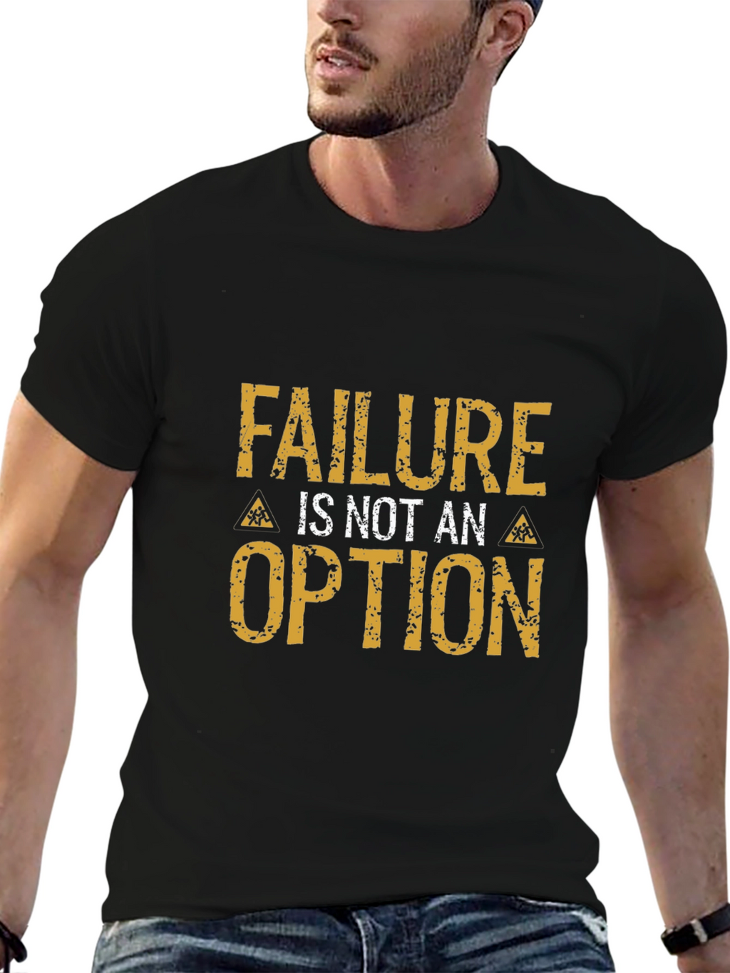 Failure is Not an Option Black Graphic T-Shirt