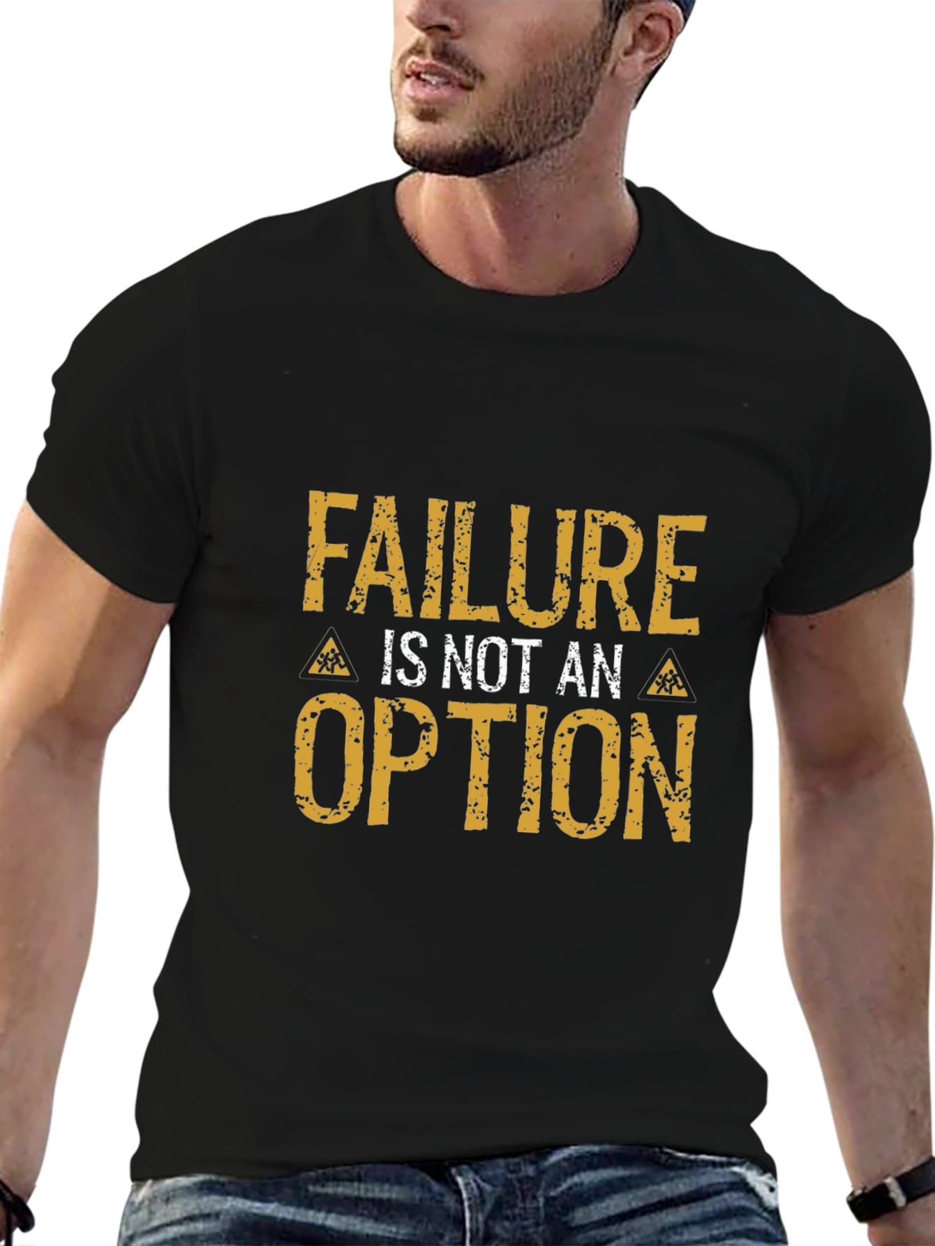 Failure is Not an Option Black Graphic T-Shirt