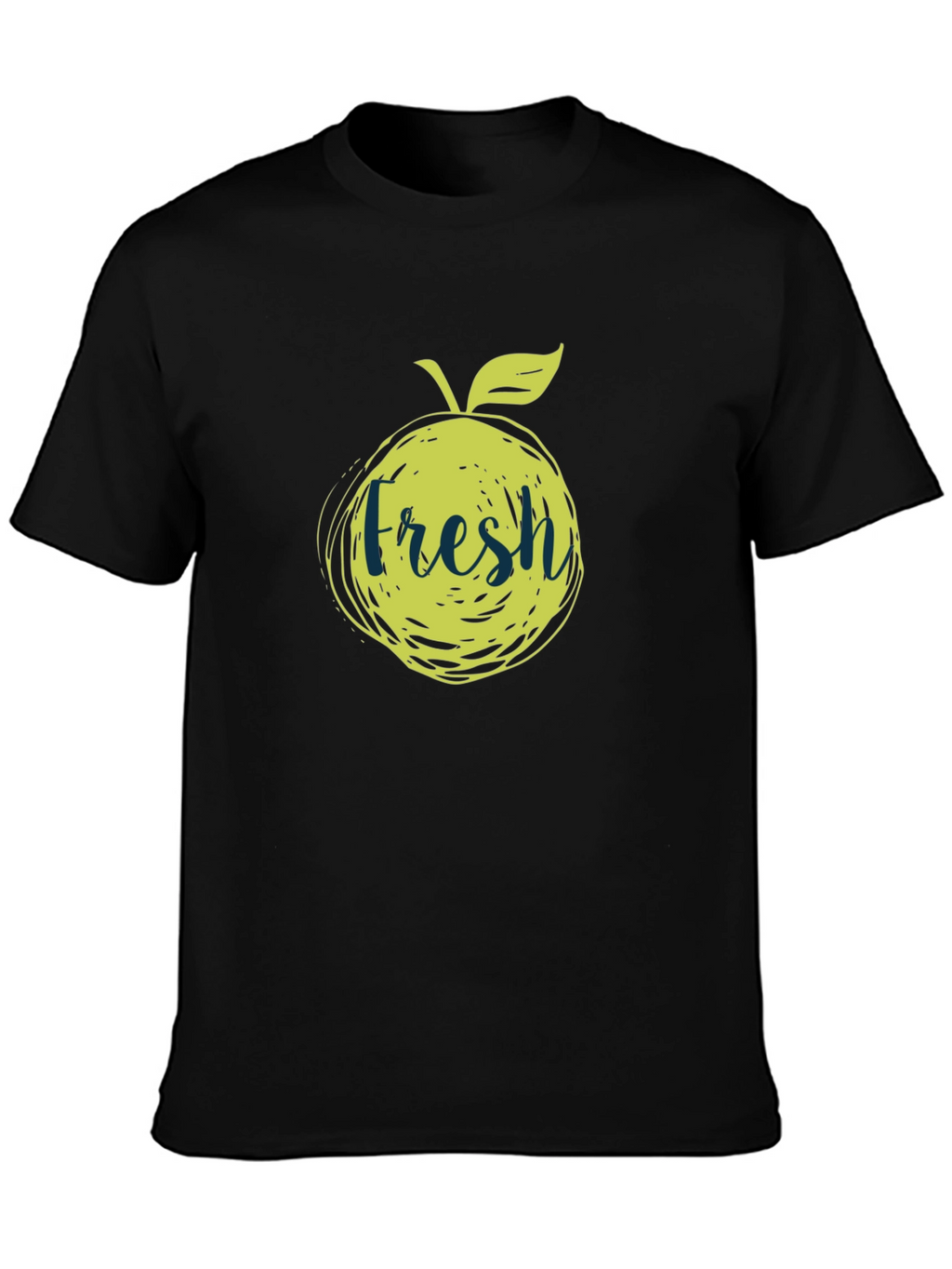Fresh Fruit Graphic Tee - Stylish Black T-Shirt