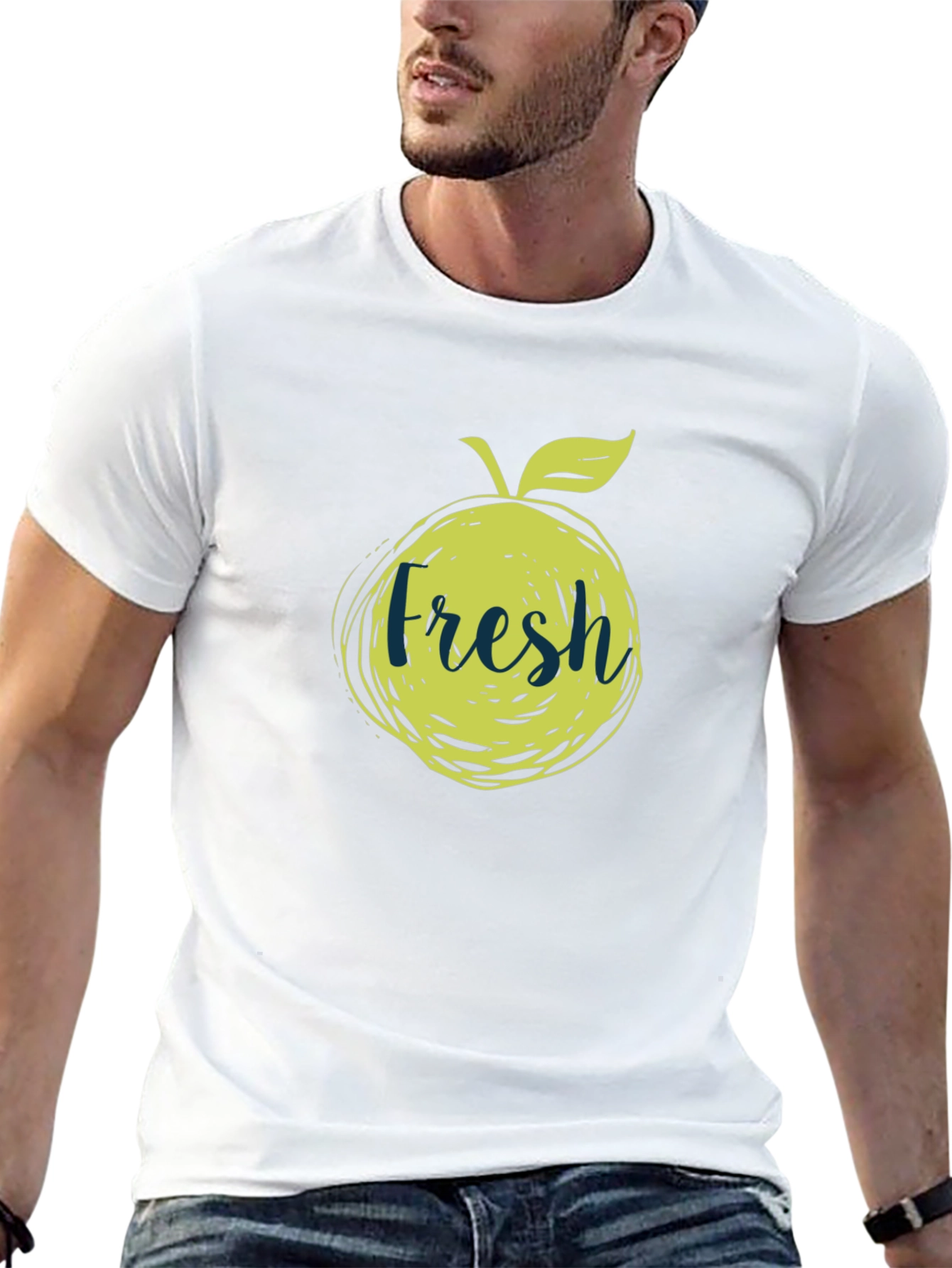 Fresh Fruit Graphic Tee - Stylish Black T-Shirt