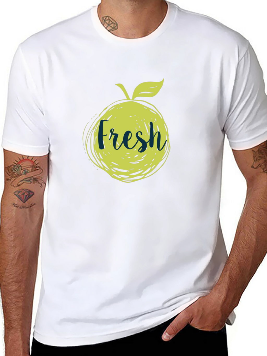 Fresh Fruit Graphic Tee - Stylish Black T-Shirt