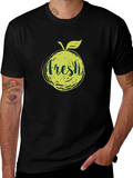 Fresh Fruit Graphic Tee - Stylish Black T-Shirt