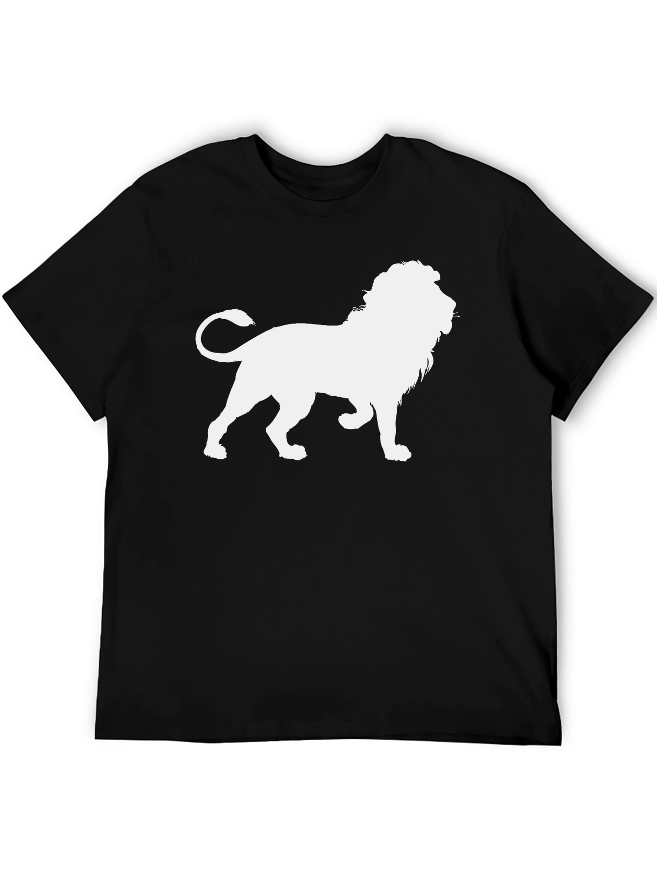 Lion Graphic Black Tee - Unleash Your Inner Roar!