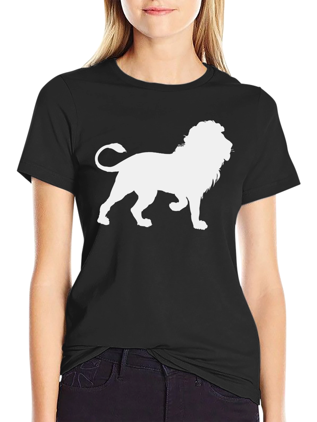 Lion Graphic Black Tee - Unleash Your Inner Roar!