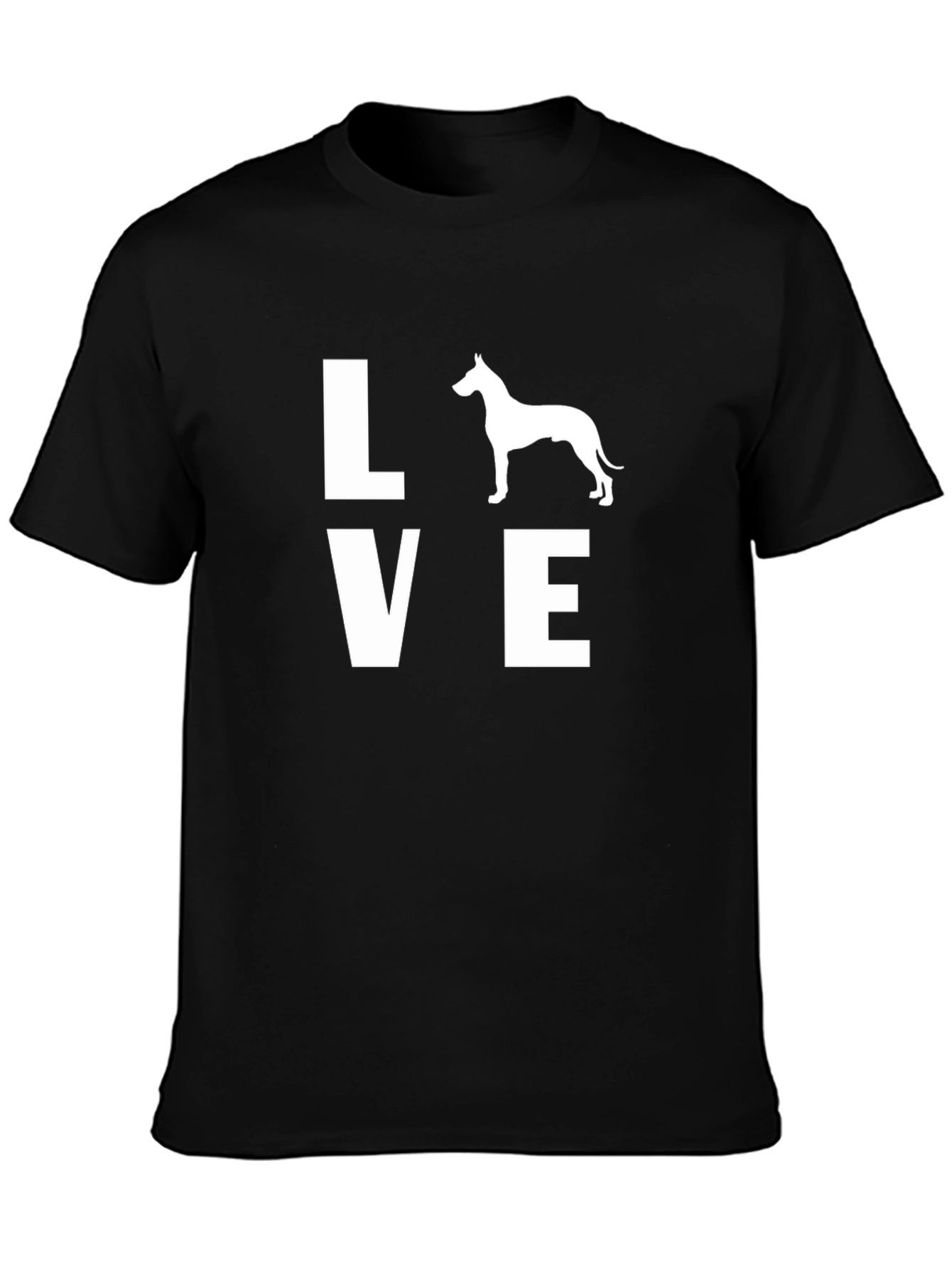 Love Dog T-Shirt - Unisex Black Tee