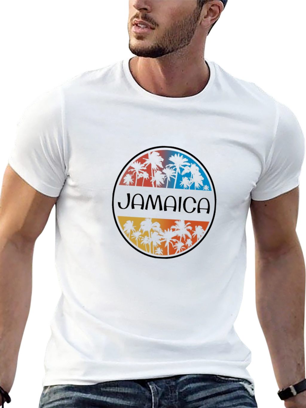 Jamaica Palm Tree T-Shirt - Island Vibes