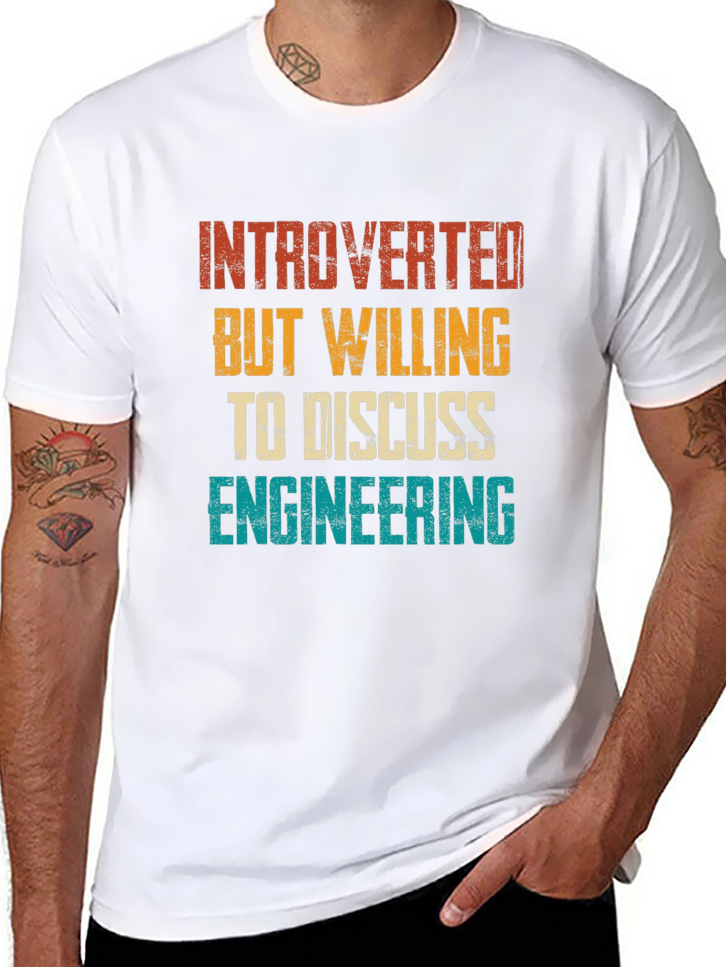 Introverted Engineering Graphic Tee - Black