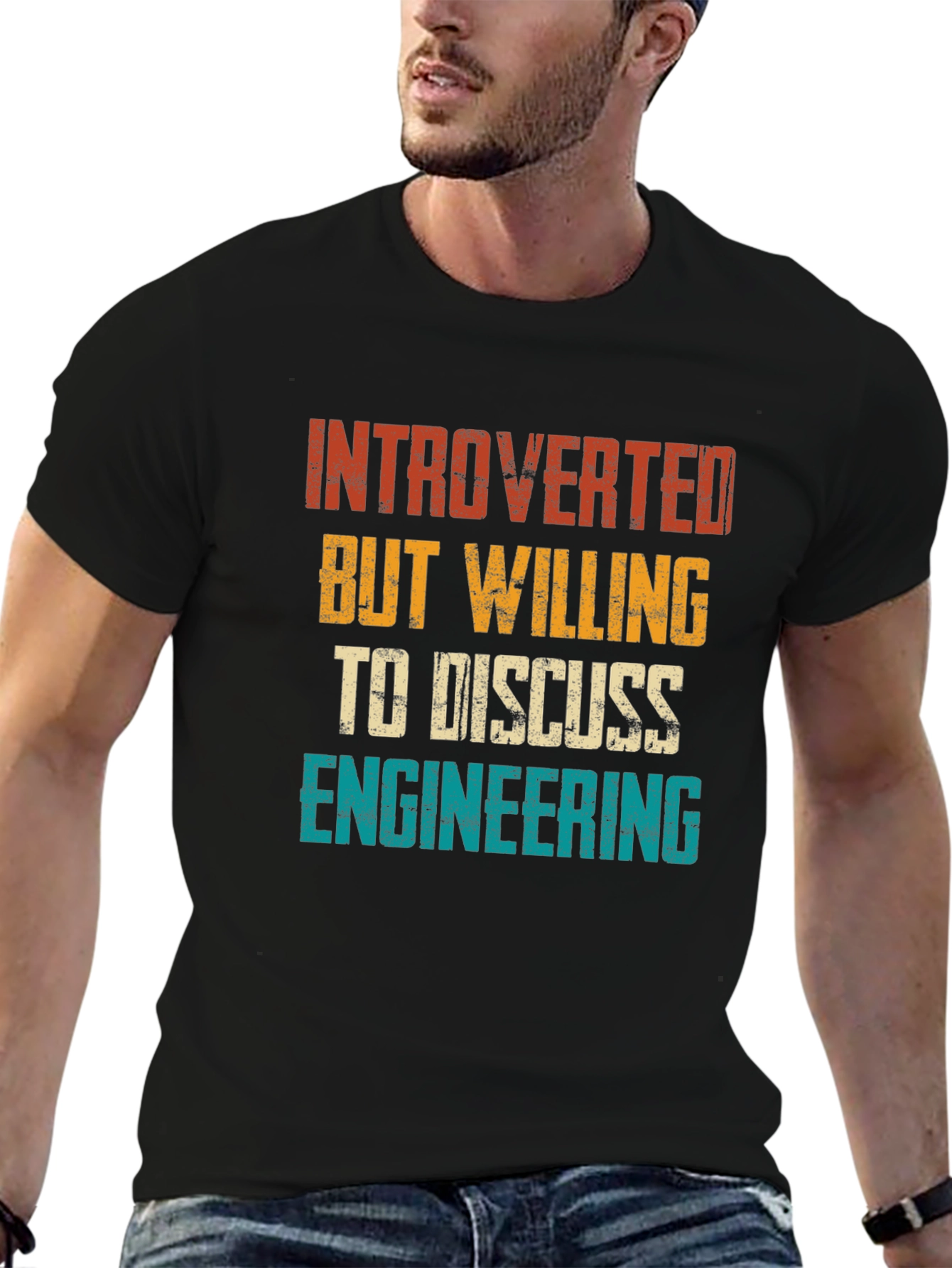 Introverted Engineering Graphic Tee - Black