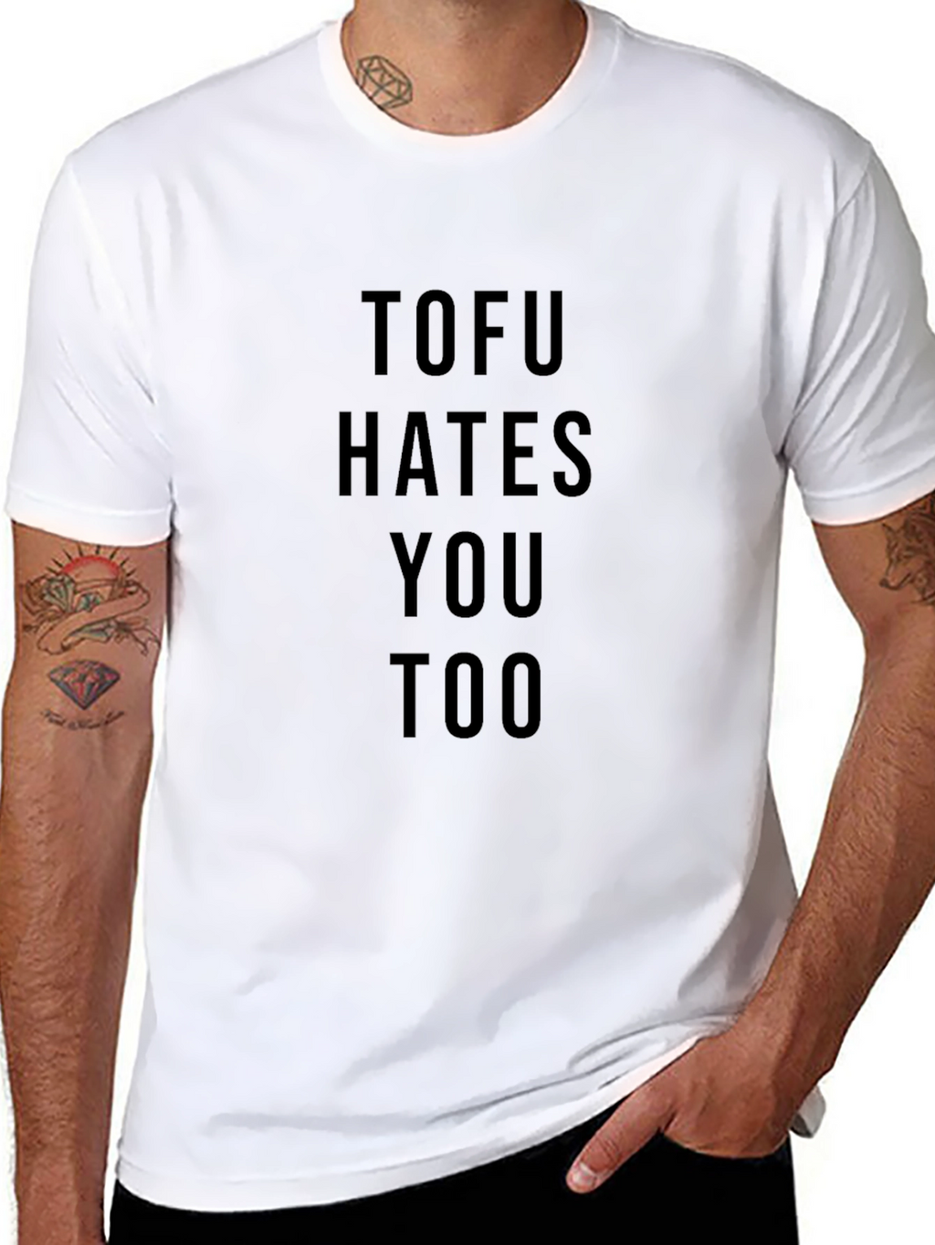 Tofu Hates You Too - Black Graphic Tee