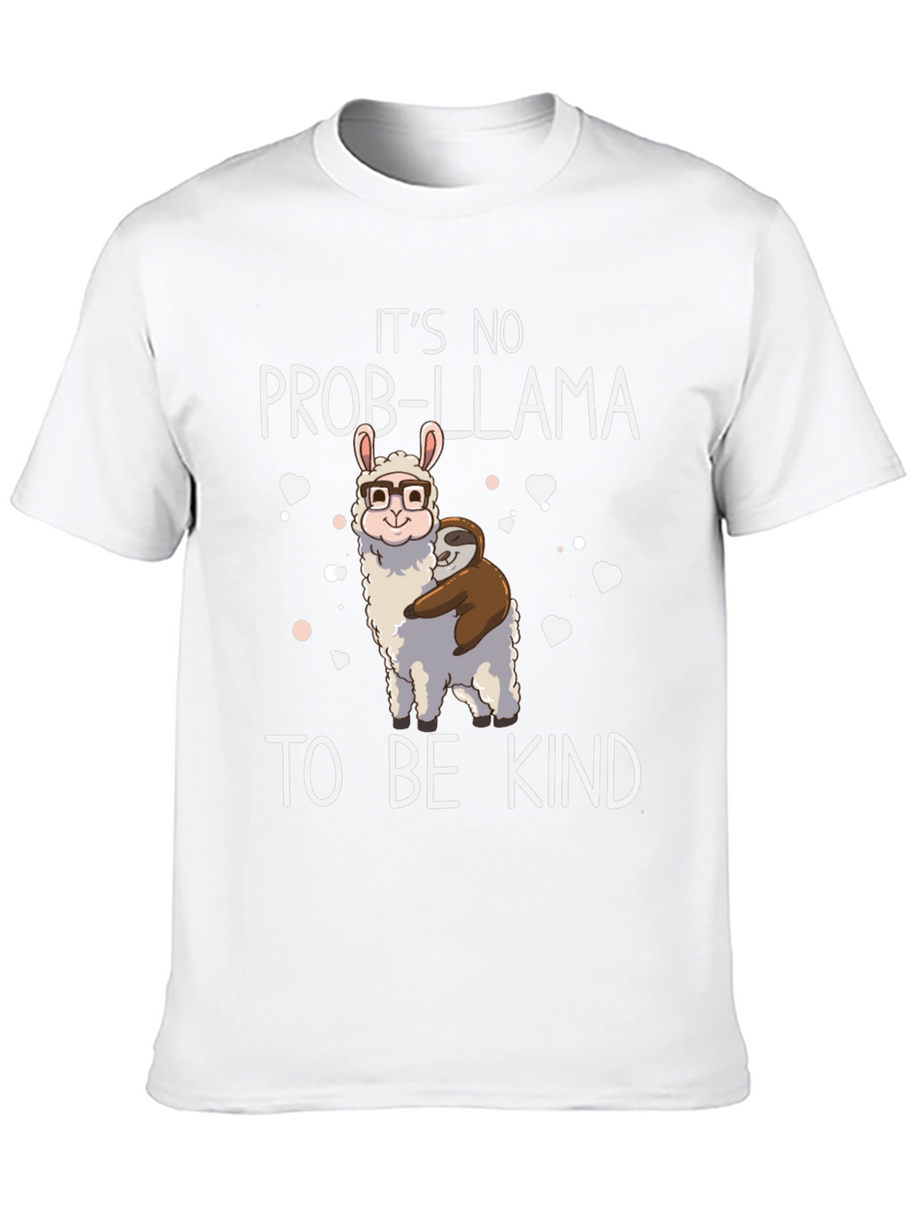 Its No Prob-Llama To Be Kind Black T-Shirt