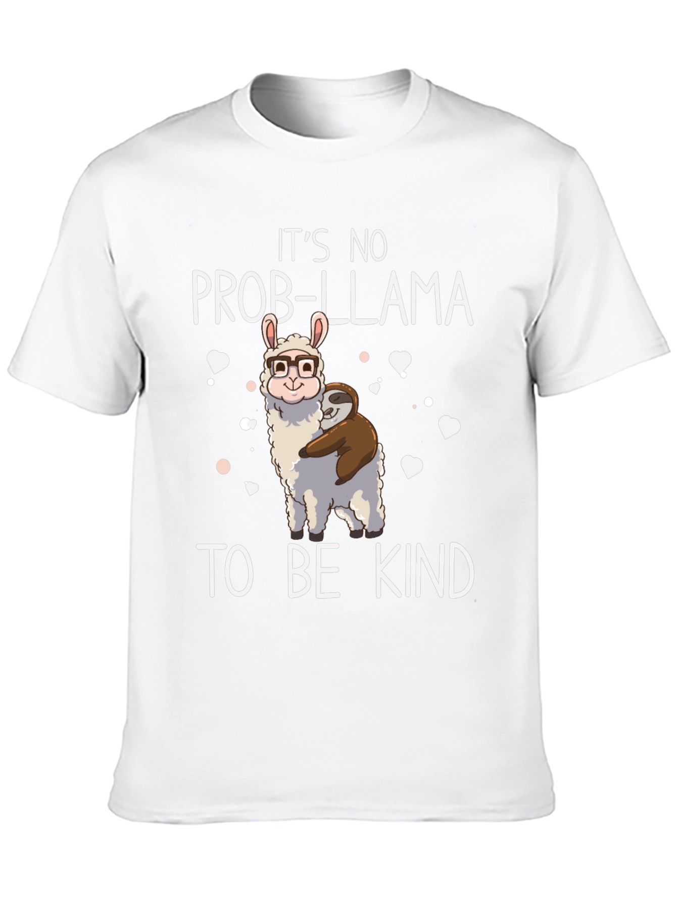 Its No Prob-Llama To Be Kind Black T-Shirt